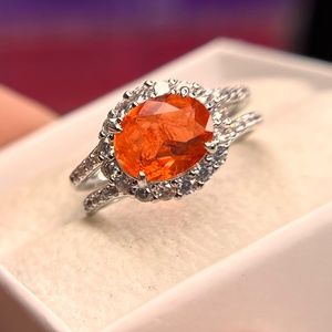 Bomb Party "Live For Today" Lab Created Carnelian Fused with Genuine Quartz + Rh